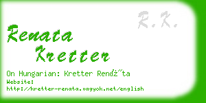 renata kretter business card